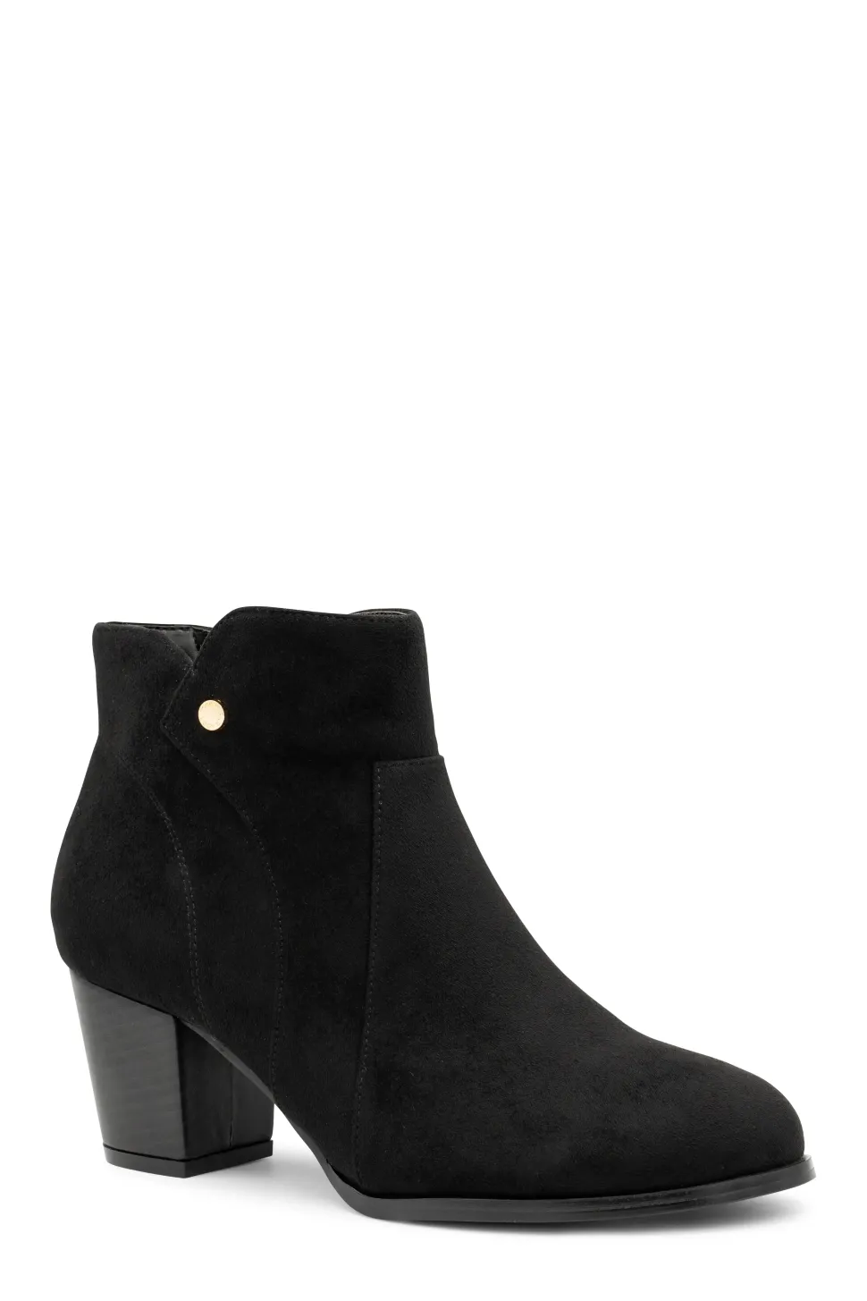 Micro Suede 'Beatrice' Wide Fit Mid Heel Ankle Boot