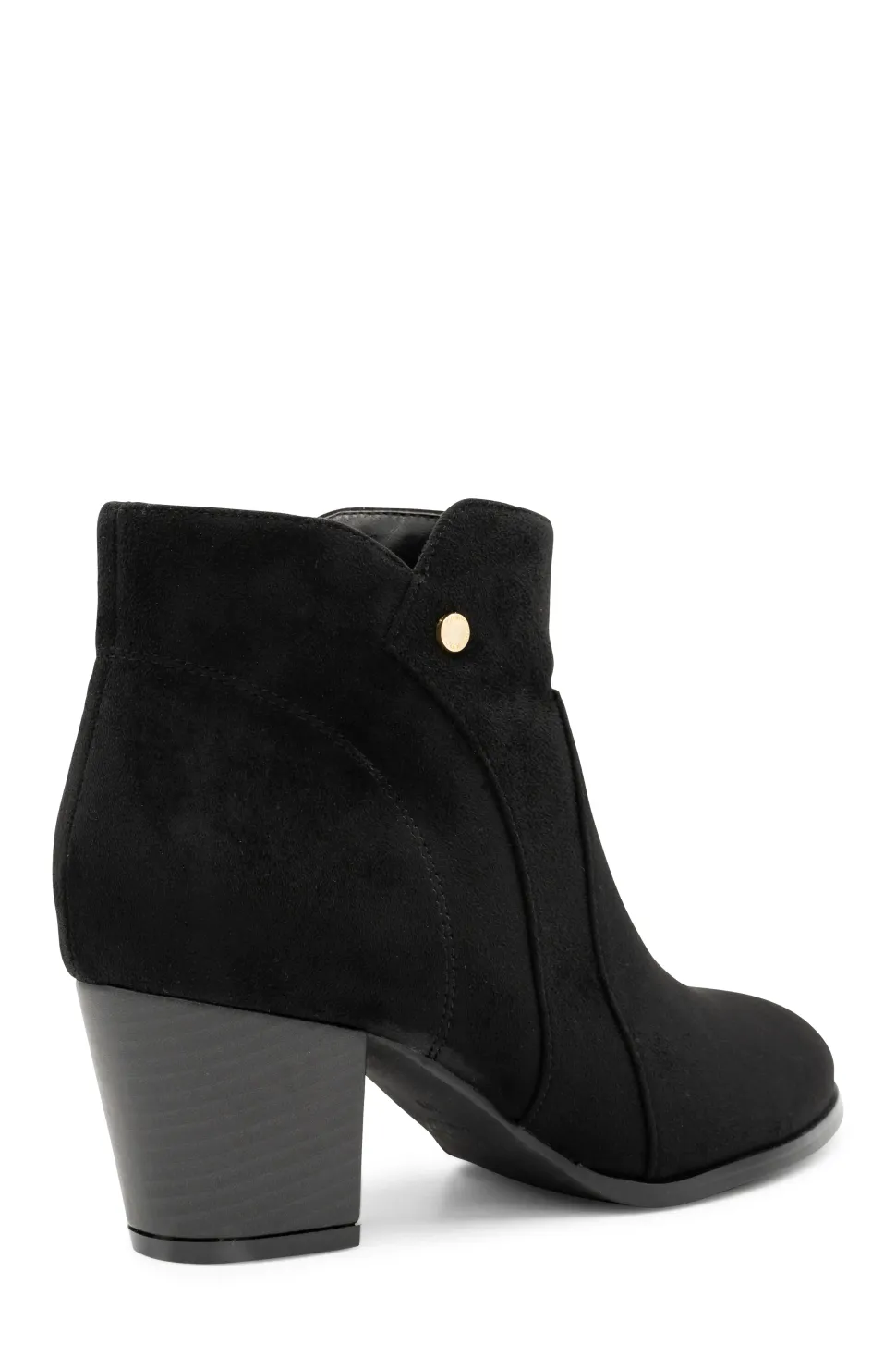 Micro Suede 'Beatrice' Wide Fit Mid Heel Ankle Boot