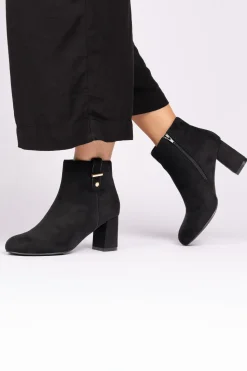 Micro Suede 'Billie' Wide Fit Mid Heel Ankle Boot