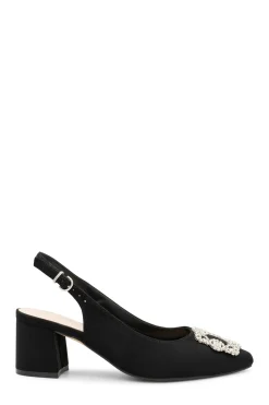 Micro Suede 'Fylls' Wide Fit Mid Block Heel Slingback Heel