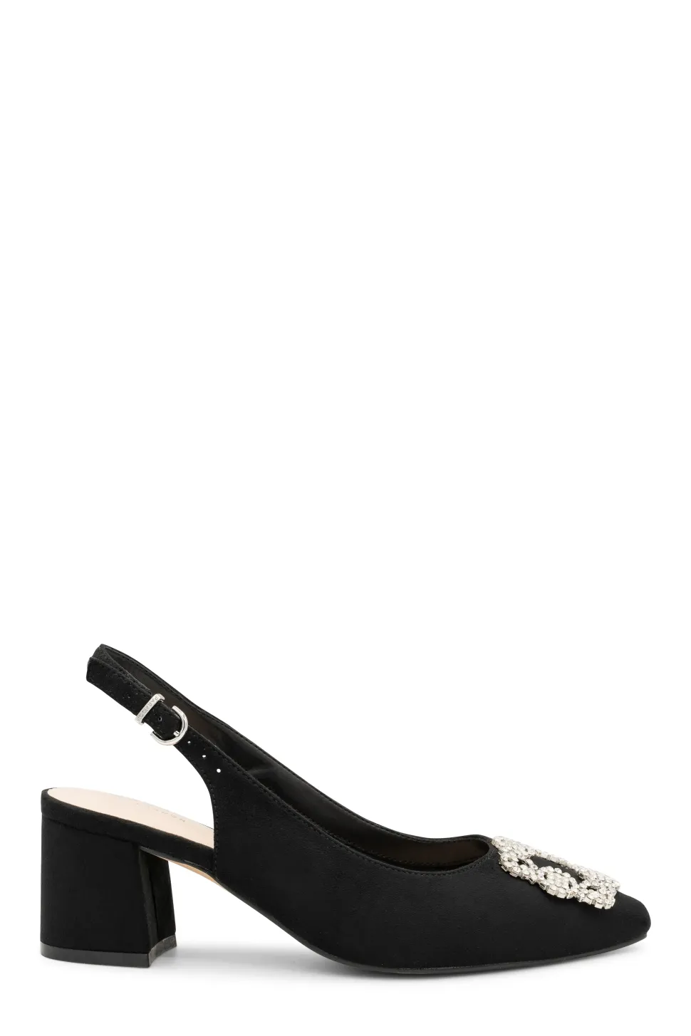 Micro Suede 'Fylls' Wide Fit Mid Block Heel Slingback Heel