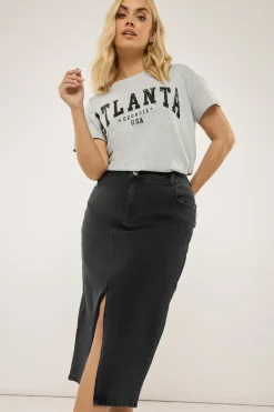 Midi Denim Skirt