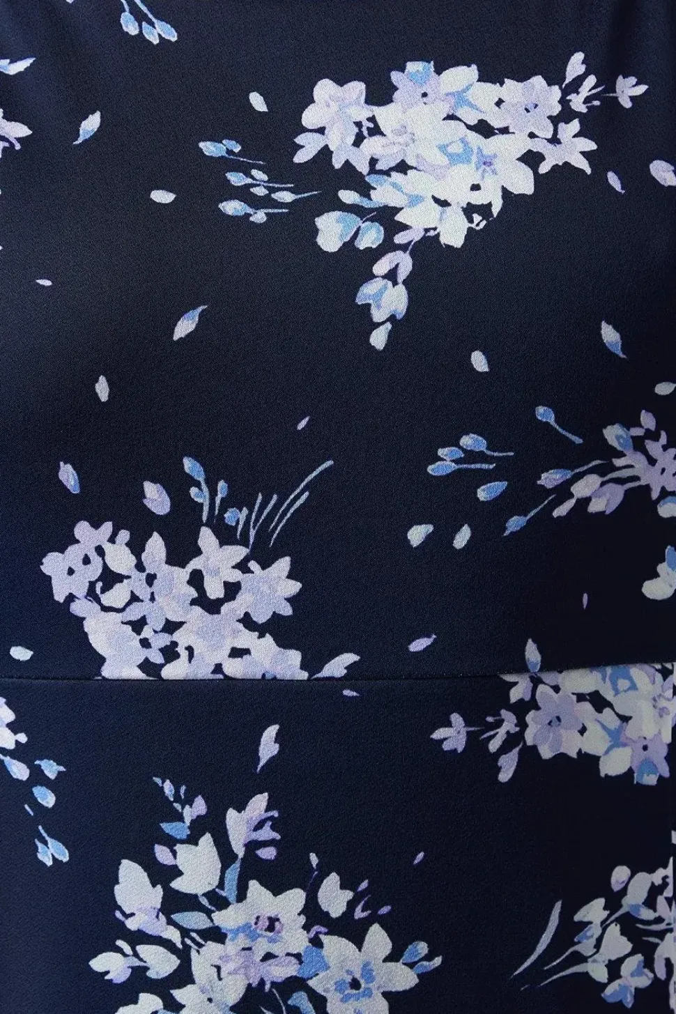Midnight Bloom Printed Satin Tie Shoulder Maxi Bridesmaids Dress