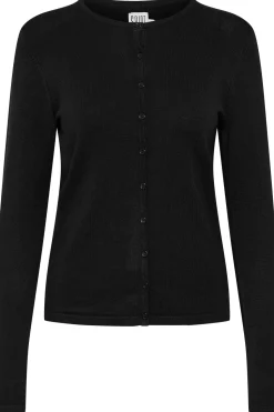 Mila Roll-Neck Cardigan-Plain