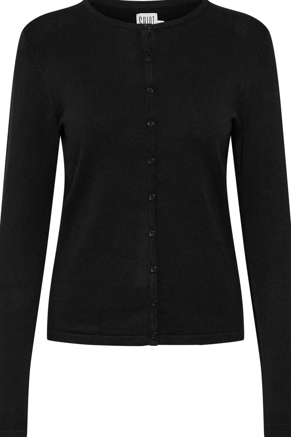 Mila Roll-Neck Cardigan-Plain