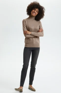 Mila Rollneck Pullover-Plain