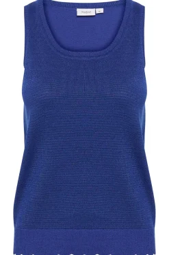 Mila Shimmer Knit Round Neck Tank Top-