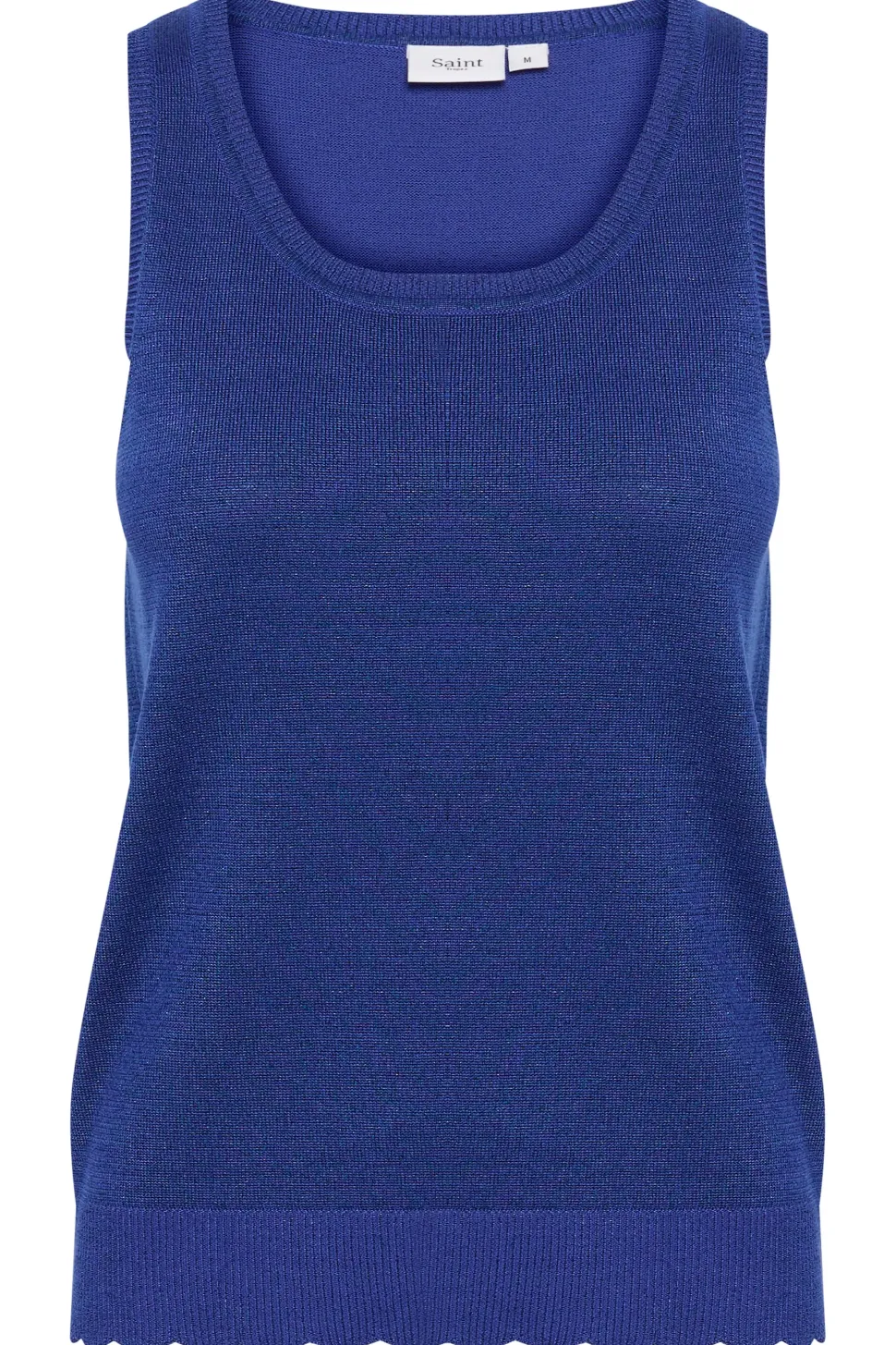 Mila Shimmer Knit Round Neck Tank Top-