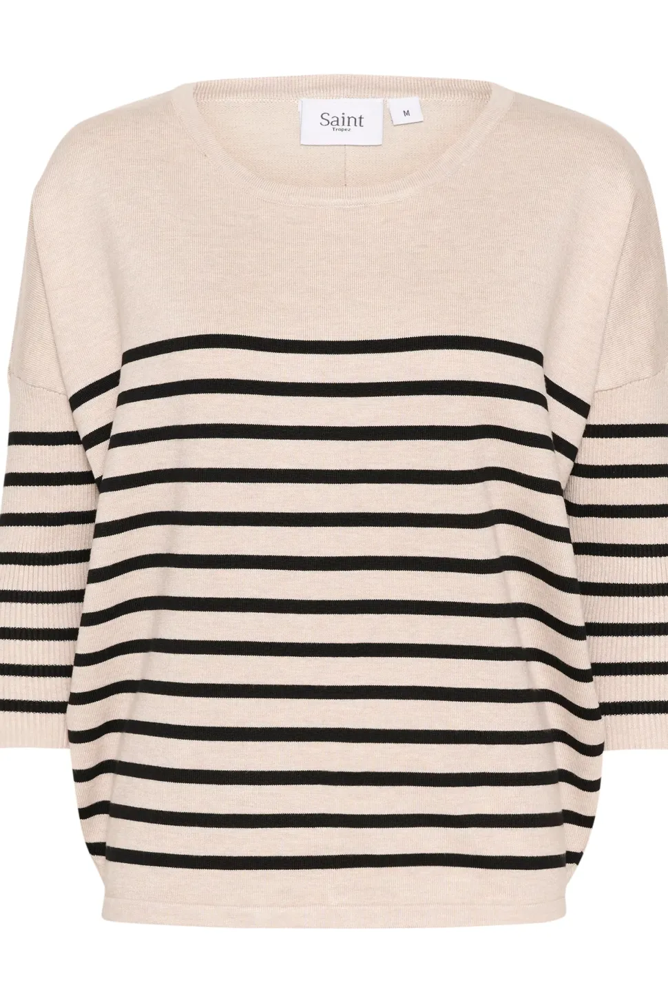 MilaSZ Round Neck Casual Fit Pullover-Striped
