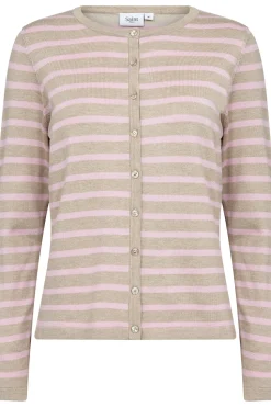 MilaSZ Striped Buttons Slim Fit Cardigan-