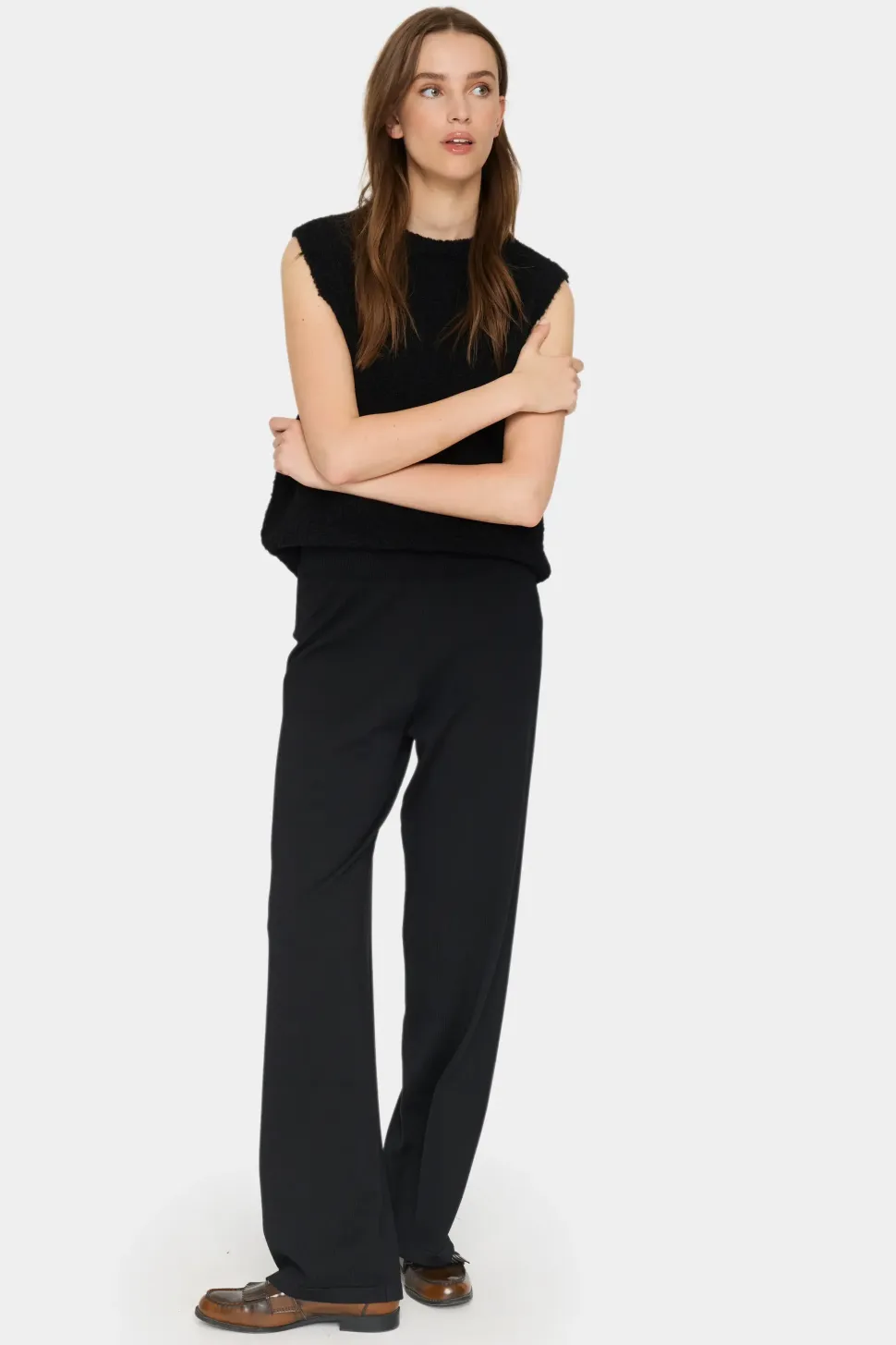 MilaSZ Wide Leg Midrise Trousers-