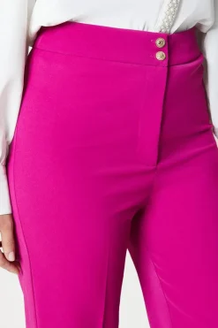 Military Button Detail Kickflare Trouser