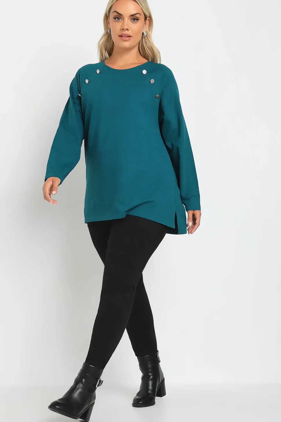 Military Button Long Sleeve T-Shirt
