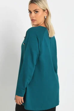 Military Button Long Sleeve T-Shirt