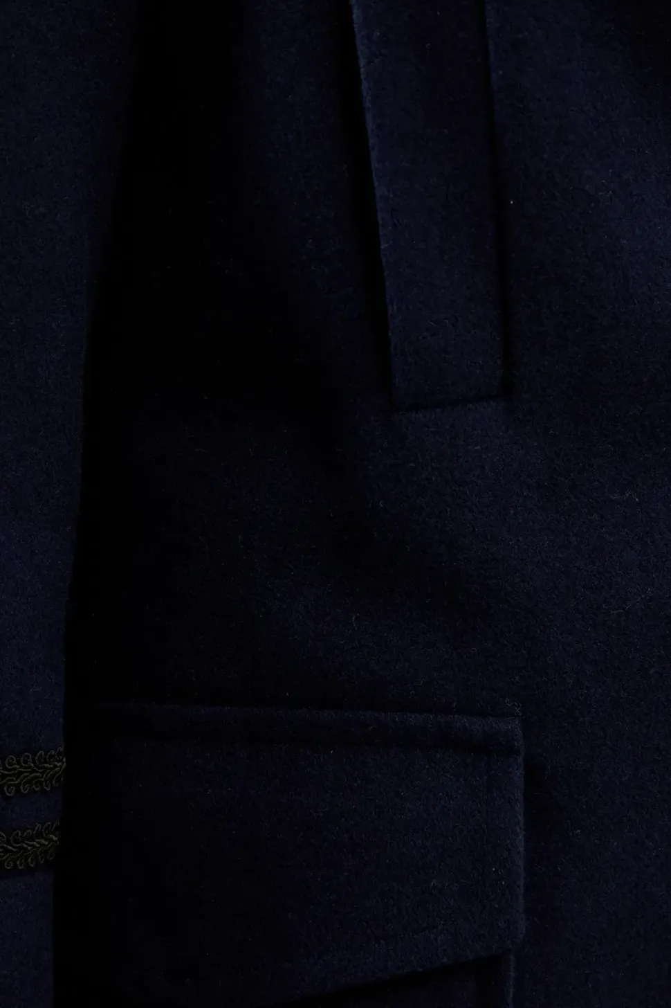 Military Double Breasted Trim Detail Coat