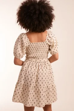 Milkmaid Dobby Spot Mini Dress