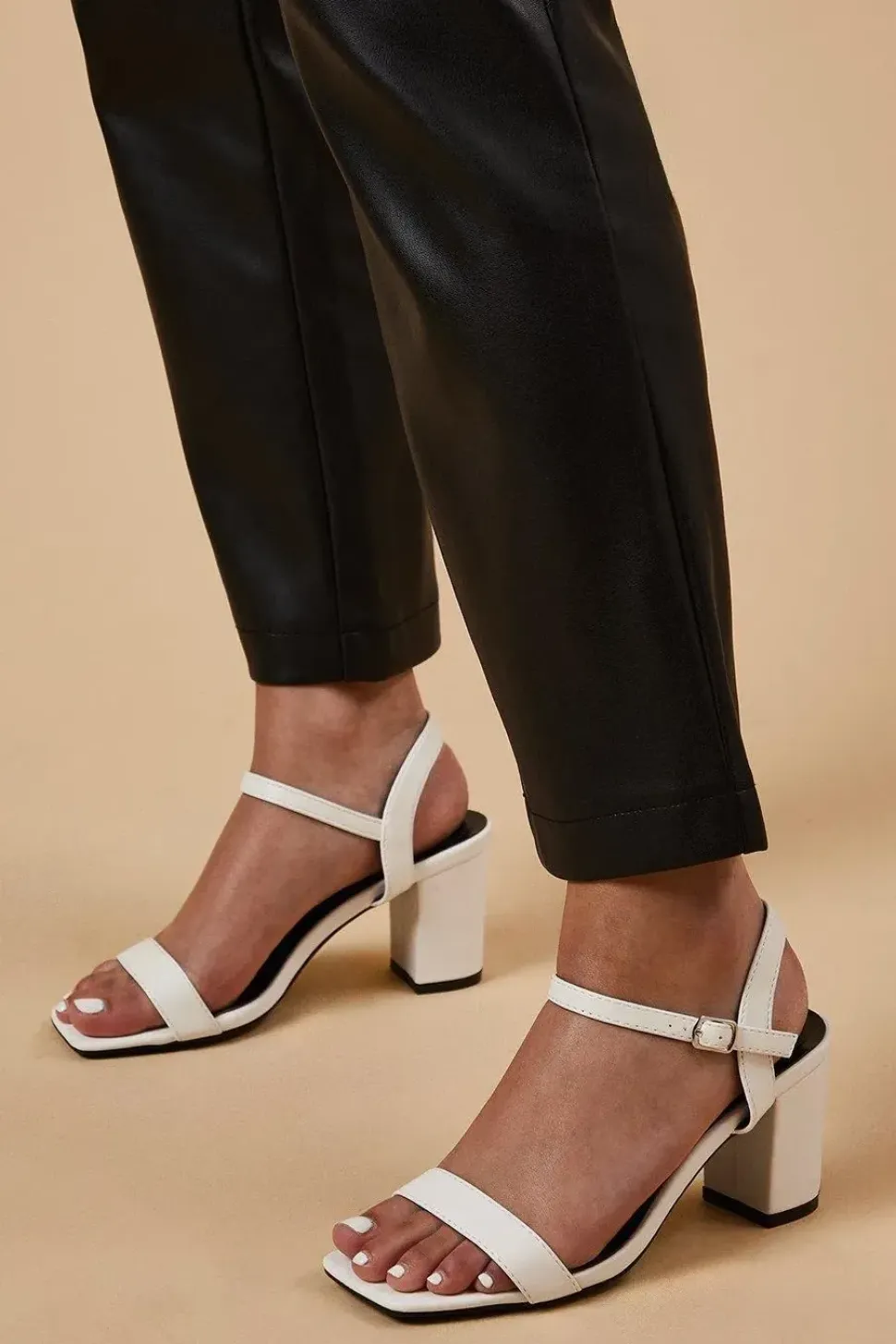 Mimosa High Block Heel Barely There Sandals