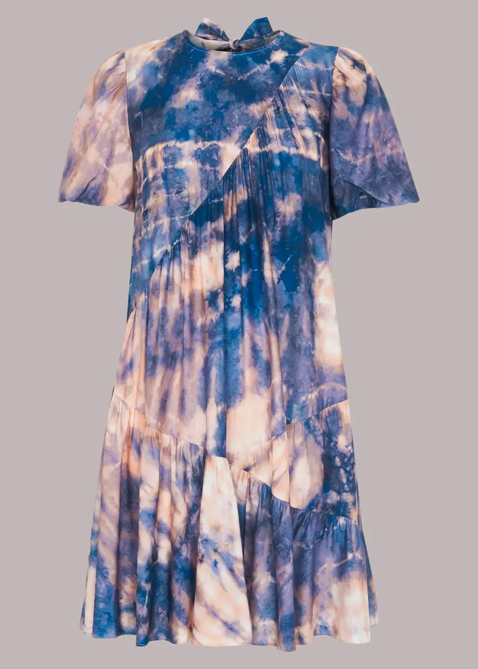Mirrored Tie Dye Trapeze Dress-Tie Dye