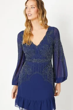 Mirror Embellished Mini Dress