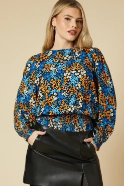 Mix & Match Floral Shirred Hem Top