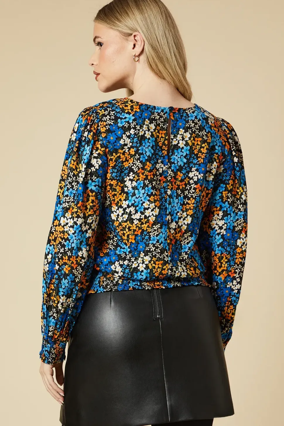 Mix & Match Floral Shirred Hem Top