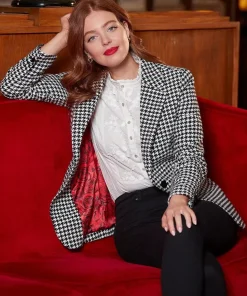 Monochrome Dogtooth Co-Ord Jacket