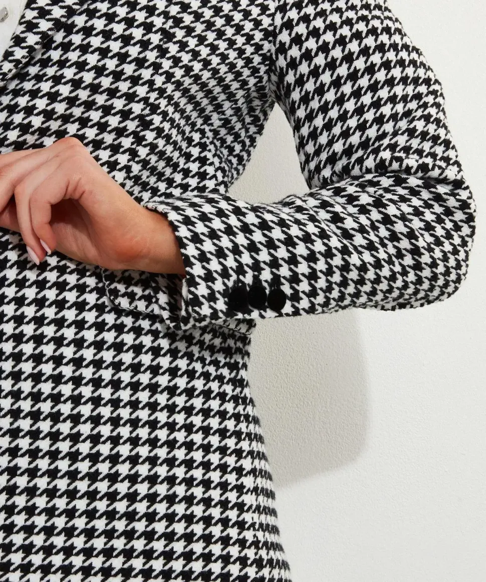Monochrome Dogtooth Co-Ord Jacket