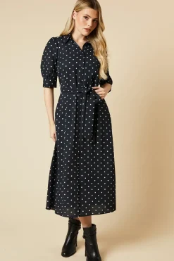 Mono Spot Half Sleeve Shirt Dress