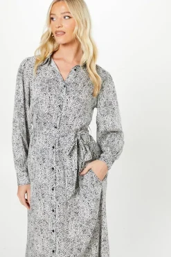 Mono Spot Shirt Dress
