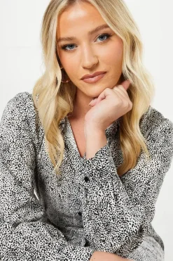 Mono Spot Shirt Dress