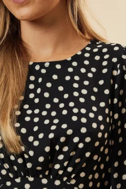 Mono Spot Tea Blouse