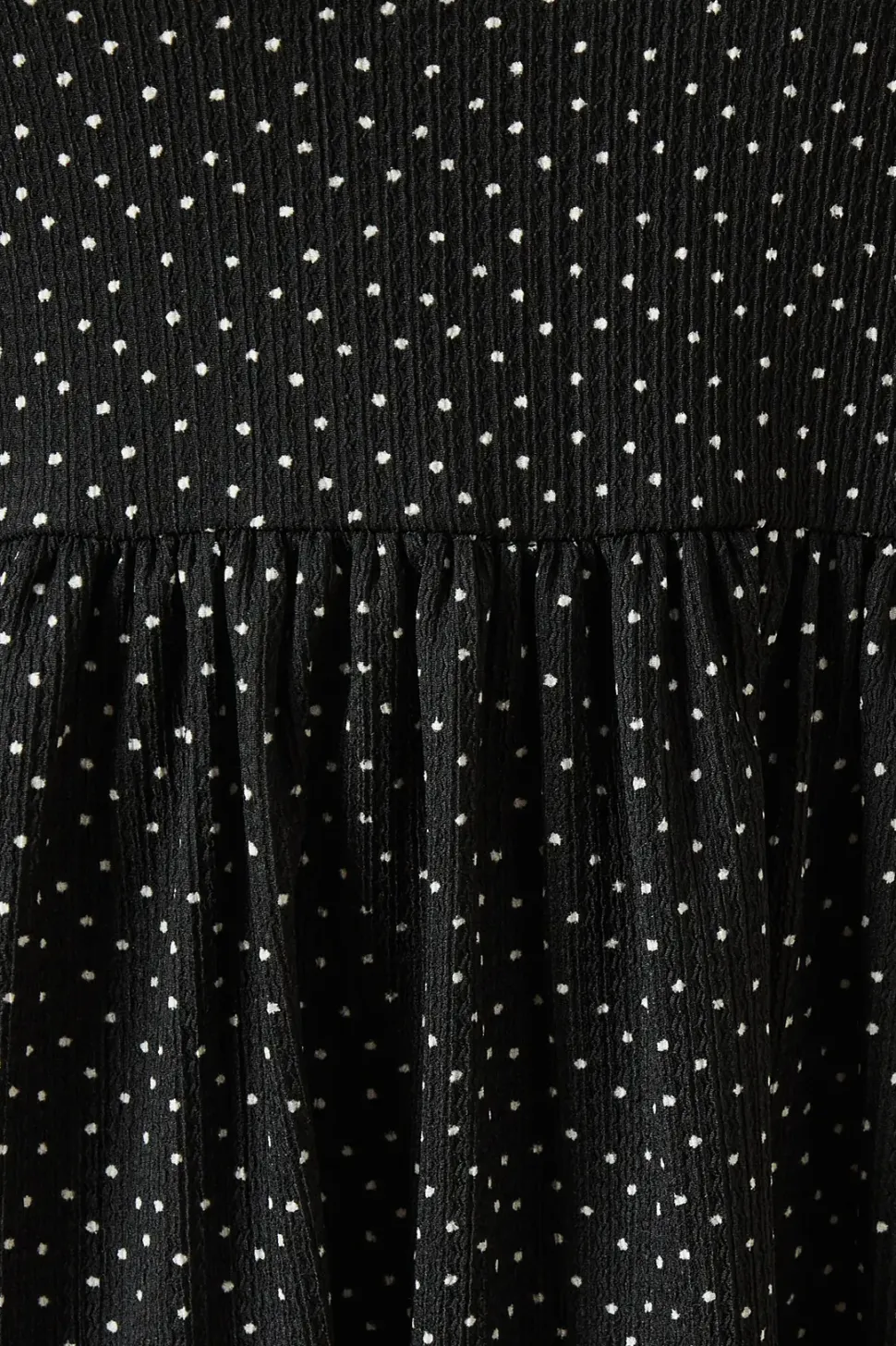 Mono Spot Tie Back Long Sleeve Mini Dress