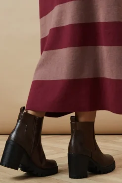 Monty Chunky Heeled Casual Chelsea Ankle Boots