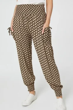 Mosaic Print High Waist Harem Trousers