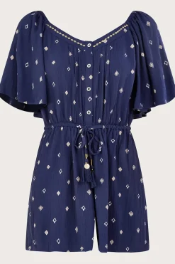Motif Print Romper