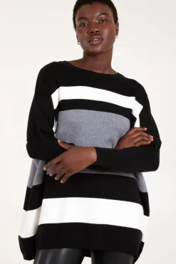 Multi Stripe Colour Block Jumper