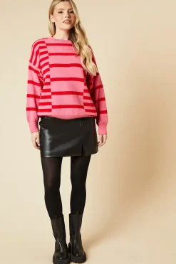 Multi Stripe Crew Neck Jumper