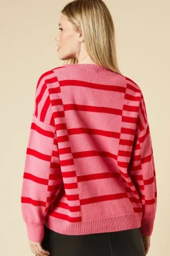Multi Stripe Crew Neck Jumper