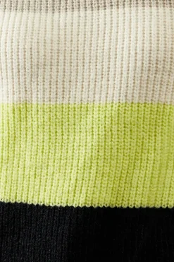 Multi Stripe High Neck Jumper