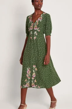 Myla Embroidered Tea Dress