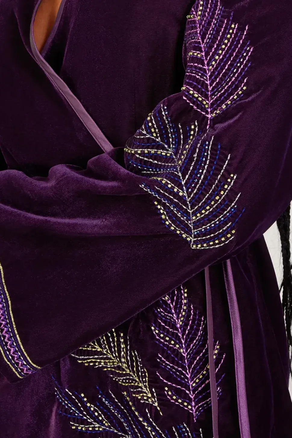 Navi Embellished Velvet Dress