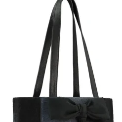 Navy Bow Calf Hair Leather Tote Bag | BYYLI