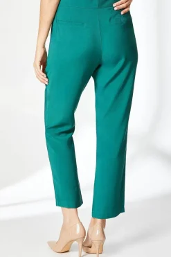 Navy Button Detail Tapered Trouser