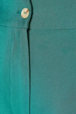 Navy Button Detail Tapered Trouser