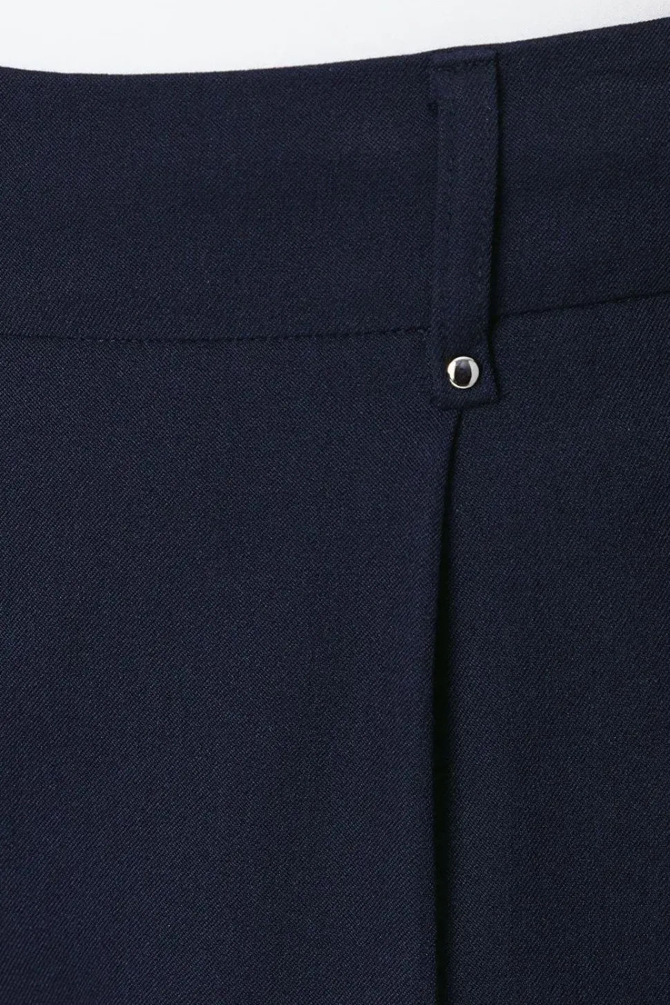 Navy Smart Wide Leg Trousers