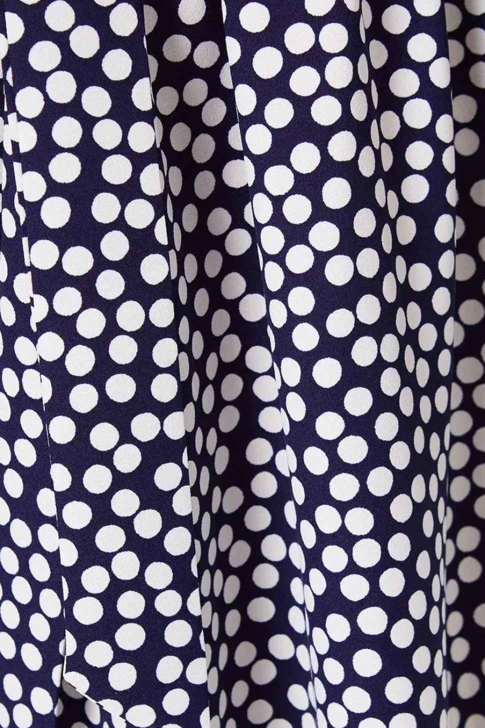 Navy Spot Belted Mini Dress
