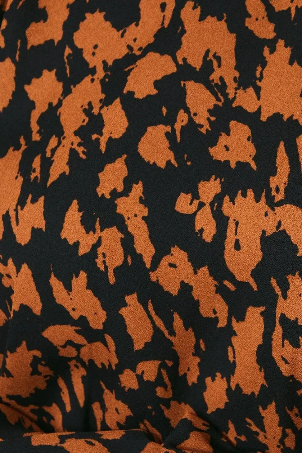Neutral Abstract Print Blouson Sleeve Top
