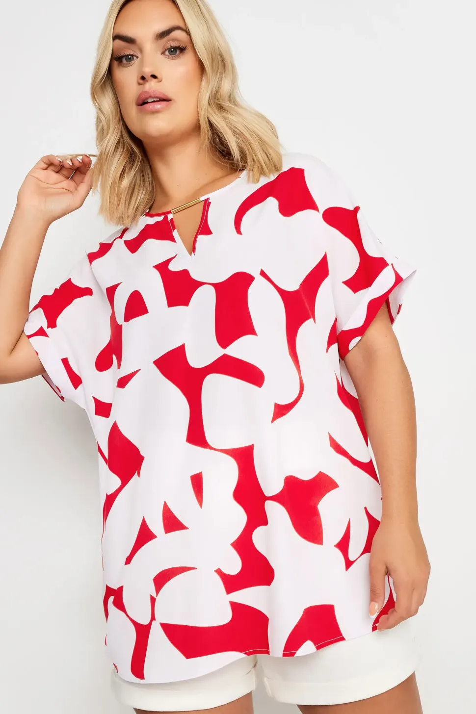 Notch Neck Blouse
