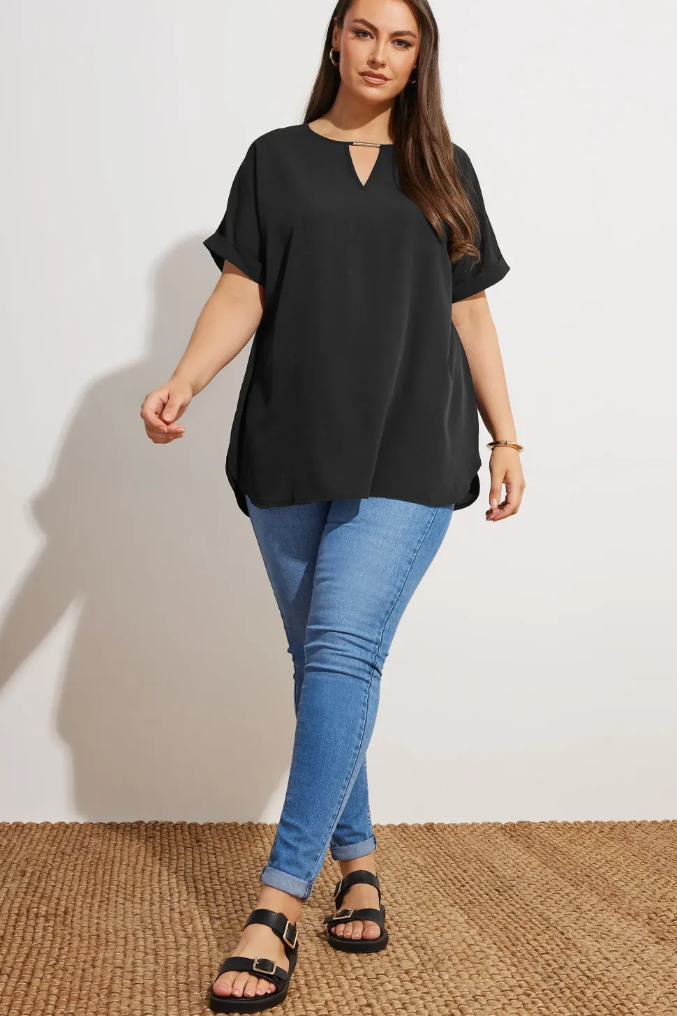 Notch Neck Blouse