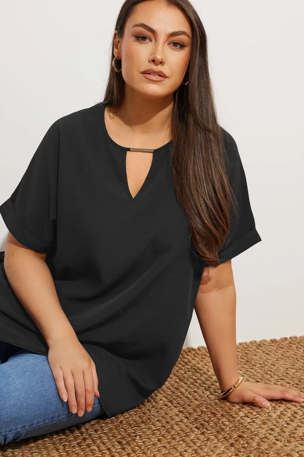 Notch Neck Blouse